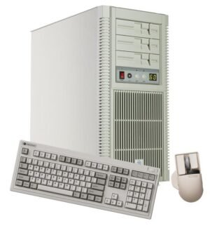 Scorptec Retro Tower Gaming PC with Retro Keyboard & Mouse